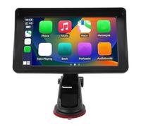 Estéreo para Automóvil de 7 con iOS Carplay y Cámara de Marcha Atrás, Reproducción de Automóvil con Pantalla Táctil Portátil, Navegación GPS para Automóvil, Receptores de Audio