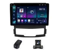 Estéreo para Coche 2 DIN de 9 Pulgadas para SsangYong Korando 3 Actyon 2 2010-2013 con CarPlay inalámbrico y Pantalla táctil Android Auto/con cámara de visión Trasera/navegación GPS/Control del Vol