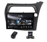 Estéreo para Coche Android 14 2 DIN Compatible con Honda Civic Hatchback 2006-2012 CarPlay/Android Auto Integrado, Pantalla táctil de 9", cámara, Control en el Volante, Compatible con Bluetooth, víd