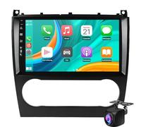Estéreo para Coche Android 14 de 9 Pulgadas, Radio con Pantalla táctil HD 2DIN, navegación GPS, CarPlay inalámbrico y Android Auto para W203, W209, C180, C200, C220 y C230 (2005-2009)