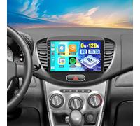Estéreo para Coche con Android 15 6 GB + 128 GB 8 núcleos CarPlay y Android Auto para Hyundai i10 (2007-2013) Pantalla táctil IPS de 9" Radio WiFi Bluetooth Ecualizador FM RDS SWC cámara K5 Pro