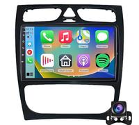 Estéreo para Coche con Pantalla táctil de 9 Pulgadas para Android 15 con navegación GPS, Bluetooth y Soporte 4G - Compatible con Mercedes-Benz Clase C (2002-2005), 1+16 GB, Reproductor Multi