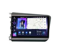 Estéreo para Coche con Pantalla táctil HD de 9 Pulgadas Android 12 para Honda Civic 2012-2015 CarPlay Integrado Android Auto Bluetooth RDS Dab HiFi Mirror Link DSP GPS cámara de Seguridad Control en