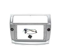 Estéreo Placa de Salpicadero Kit para Citroen para C4 C-Triomphe C-Quatre 2004-2014 DVD 9 "Car Fascia Radio Panel DVD Panel Dash Kit Conjunto de Panel de Radio(-Silver-canbus-A)