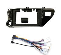 Estéreo Placa de Salpicadero Kit para Toyota para REVO para HILUX 2016-2019 Marco 10,1 Pulgadas Radio Coche Fascia DVD Dash Kit Conjunto de Panel de Radio(Left with Cord)