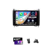 Estéreo Rodio para Coche Android 15 de 10 Pulgadas para Mercedes-Benz B200 Clase B Bluetooth Radio FM WiFi navegación GPS CarPlay Plug and Play cámara de Marcha atrás(4G+WiFi 4G+64G)