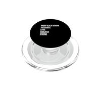 Estereotipos de Mujer Negra Enojada PopSockets PopGrip para MagSafe
