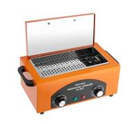 Esterilizador de aire caliente de 300 W con temporizador, calor seco hasta 220 ℃, 1,5 l de alta temperatura, esterilizador desinfectante para uñas, cosméticos y herramientas de peluquería (naranja)