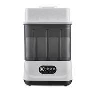 Esterilizador de biberones 4 en 1 con secadora y calentador de agua, esterilizador de vapor con pantalla táctil LCD, capacidad de 9 botellas, almacenamiento estéril 24h para chupetes