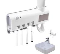 Esterilizador de cepillos de dientes con luz UV,Esterilizador de cepillos de dientes,Esterilizador de cepillo de dientes con luz UV de 1200 mAh | inteligente del soporte del cepillo de dientes, recarg