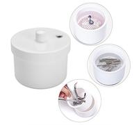 Esterilizador de manicura, Equipo de uñas para el hogar Desinfección Caja redonda Esterilizador Olla Tarro limpio para arte de uñas Herramientas de metal Accesorios de manicura