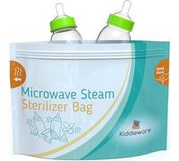 Esterilizador de microondas para biberones, 20 bolsas esterilizadoras desinfectantes para chupetes y sacaleches, esterilizador de viaje portátil para biberones, chupetes y piezas de extractor de leche