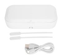 Esterilizador de teléfonos UV con cargador inalámbrico, modo de desinfección rápida, perlas LED UVC, caja de luz UV portátil para teléfonos