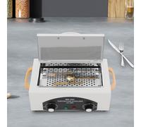 Esterilizador en seco con temporizador de hasta 100 °C para matar E. coli/S. aureus, caja de limpieza a alta temperatura para herramientas de metal con temperatura ajustable (50-220 °C)/tiempo (0-60