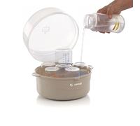 Jané Esterilizador para Microondas, Capacidad 6 Biberones, con Cesta para Tetinas y Pinza, Libre BPA, Gris