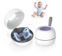 Esterilizador simulado, esterilizador UV portátil para chupete, 99.99% de limpieza en 3 minutos, recargable por USB, mini desinfectante para chupete de bebé, para viajes, hogar, guardería (blanco (10
