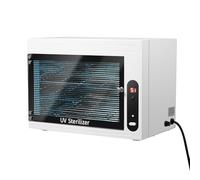 Esterilizador UV de 15 l, esterilizador para instrumentos, con temporizador, esterilizador UV, 254 Nm, bandejas desmontables, multifuncional, limpiador de uñas, esterilizador para cosméticos, estudios