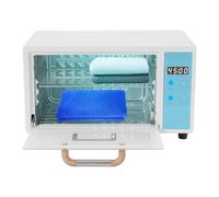 Esterilizador UV LED de 10 l, caja desinfectante para gabinete, acero inoxidable, 160 W, esterilizador de aire caliente, calor seco para hogares, spas, salones de belleza, salones de uñas (azul)