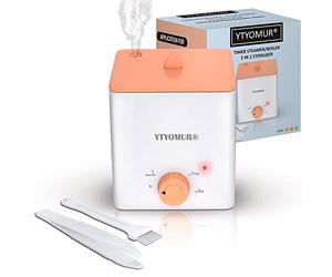 Esterilizante de discos taza menstrual,2 en 1 ebullición de vapor modos,Apagado automático uno click Temporizador de perilla, con 1 cepillo de limpieza y 1 clip resistente al calor