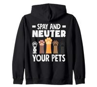 Esterilizar y castrar a Sus Mascotas Adoptar el Rescate de Animales de crianza Sudadera con Capucha