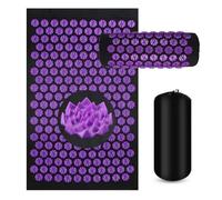 Esterilla Acupresion 3PCS Cojín de masaje Estera de acupresión for yoga Masajeador de parte trasera del pie(Purple)