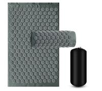 Esterilla Acupresion Esterilla de Yoga, almohadilla masaje acupresión, almohada relajante, Fitness en casa para la relajación(Grey)