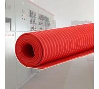 Esterilla Aislante Antideslizante Alta Tensión, Alfombrilla Goma Cortable Resistente Al Calor, Eléctricas, para Cubrir El Suelo En Proyectos De Ingeniería(Red,10ft*0.23in/3m*6mm)