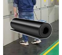 Esterilla Aislante Antideslizante Alta Tensión, Alfombrilla Goma Cortable Resistente Al Calor, para Cubrir El Suelo En Proyectos De Ingeniería(Black,4mm/0.15in)