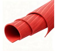 Esterilla Aislante de Goma Estera Aislante No Conductora para Tableros de Distribución, Almohadilla de Goma Aislante Antideslizante, Estera de Protección Dieléctrica(Red,L x W-3.8x1m (12.5x3.3ft))