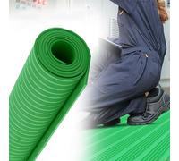 Esterilla Aislante de Goma Esterilla de Goma Aislante Eléctrica de Alto Voltaje, Rollo Grande de Esterillas Aislantes, Esterilla de Suelo No Conductora(Green,2mx1mx3mm (7'x3'x1/8"))