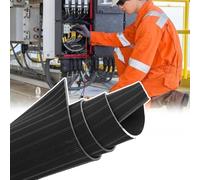 Esterilla Aislante de Goma Rollo de Alfombrilla Aislante de Alta Tensión, Seguridad Eléctrica Alfombrilla Aislante de Goma, Almohadilla para Electricistas(Black,L x W-5x1m (16.4x3.3ft))