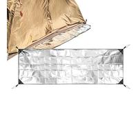 Esterilla aislante para camping, lámina de aluminio, espuma de aluminio, aislante de espuma de aluminio, doble cara, impermeable, para tienda de dormir, aislante térmico