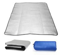 Esterilla aislante para suelo o caravana, 200 x 200 cm, esterilla aislante de aluminio con lámina de polietileno y aluminio, manta aislante impermeable para camping