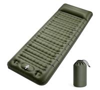 Esterilla Camping Autoinflable, Colchón Inflable Individual de Dormir Gruesa 12-16cm con Almohada, Inflatable Mattress con Bomba para los Pies, Colchoneta Camping Portátil para Campamento y Caminata