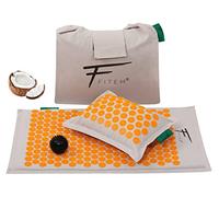 Esterilla de acupresión y cojín Fitem, relleno de coco 100% natural, masajea, alivia el dolor de espalda y cuello, la ciática, relaja los músculos, masajea, relaja y reduce el insomnio.