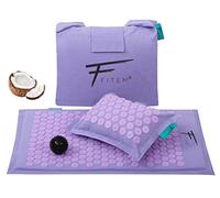 Esterilla de acupresión y cojín Fitem, relleno de coco 100% natural, masajea, alivia el dolor de espalda y cuello, la ciática, relaja los músculos, masajea, relaja y reduce el insomnio.