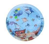 Esterilla de Agua para Gato, Grande, 100 cm, Inflable, para Mascotas y bebés con Animales Marinos, Juguete sensorial para Jugar y educar temprano