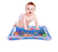 Esterilla de agua Tummy Time - Juguete sensorial inflable, alfombrilla de juegos de actividades de PVC, diseño de criaturas del océano marino | Desarrollo del cerebro Diversión Tummyti