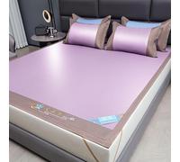 Esterilla de bambú refrescante para Dormir - Alfombra de ratán de Doble Cara, bambú carbonizado Transpirable, Alfombra de Interior de fácil Cuidado para Dormitorio, Sala de Estar y recibidor