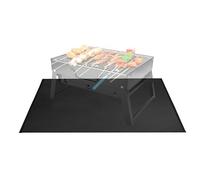 Esterilla de barbacoa para debajo de la parrilla, protección para todo el año para barbacoa y cocina al aire libre, alfombrilla antideslizante resistente al calor con fácil limpieza para jardín