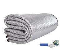 Esterilla de Camping de Aluminio, Colchoneta Plegable for Acampar, Aislante de Aluminio, de Espuma EPE de 7 mm de Grosor, Varios tamaños, con Bolsa de Almacenamiento.(0.9 x 2m)