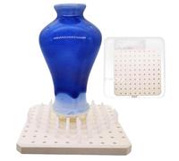 Esterilla de cerámica para quemar - 10 x 10 x 1,1 cm, fibra de cerámica | estufas aislantes de calor para apoyar clavos con 60 unidades | Esterilla de apoyo para horno de alfarero para quemaduras de