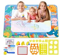 Esterilla de Doodle de agua, 80 x 100 cm, alfombrilla mágica para garabatos, alfombrilla de pintura de dibujo reutilizable, para niños, niñas, juguetes educativos