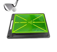 Esterilla de entrenamiento de golf | Equipo para la práctica de reconocimiento de caminos, esterilla de swing de golf con bandeja de pelota integrada para el interior, caseta de jardín para campo de