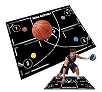 Esterilla de entrenamiento para baloncesto, 120 x 86 cm, alfombrilla para entrenamiento de pasos, manta antideslizante portátil | Equipo silencioso para ejercicios de agilidad baloncesto, fitness