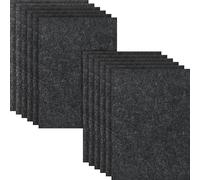 Esterilla de Fieltro Rígido 2 mm - 12 Piezas 20 x 30 cm para Manualidades y Proyectos de Bricolaje - Cuadrados de Tela (Gris Oscuro)