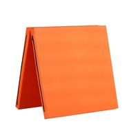 Esterilla de gimnasia Esterilla de gimnasio Colchón plegable con asa, 5/10 cm de grosor, tela Oxford/cuero PU, esterilla para suelo, cama de invitados con funda extraíble (Naranja-PU, 120 x 60 x 5 cm)