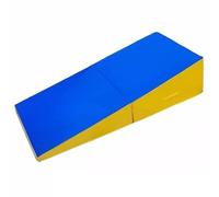 Esterilla de gimnasia inclinada con cuña de queso, plegable, para gimnasio en casa y ejercicio al aire libre, ideal para yoga y gimnasia infantil, portátil con asa