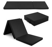 Esterilla de gimnasia plegable 180 x 60 x 5 cm, Mat Pliabile de 3 secciones de espuma EPE y piel PU, colchoneta fitness para casa, yoga, pilates, artes marciales y estiramientos con asas