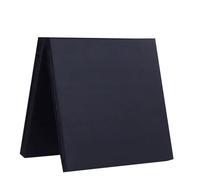 Esterilla de gimnasia plegable con asa, 5/10 cm de grosor, tela Oxford/piel sintética, tapete para suelo, cama de invitados con funda extraíble (poliuretano negro, 120 x 60 x 5 cm)